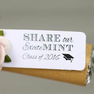 Graduation party favors, personalized mints, mini diploma favors, class of 2017, thank you gift