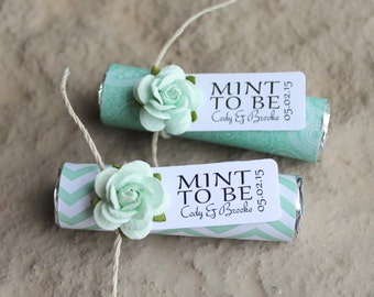 180 Mint Wedding Favors With Personalized "mint to Be" Tag - Set of 180 ...