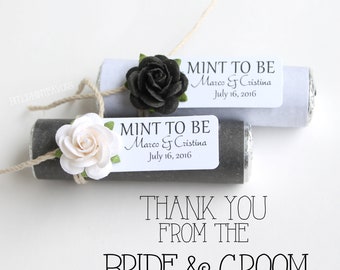Personalized 'Mint to Be' Wedding Favors - Set of 60
