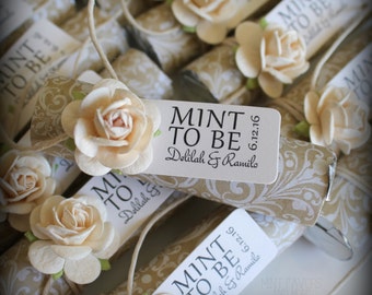 180 Mint Wedding Favors With Personalized "mint to Be" Tag - Set of 180 ...