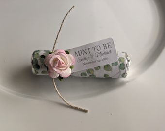 Eucalyptus Wedding Favors: Personalized Mint To Be, Greenery Theme