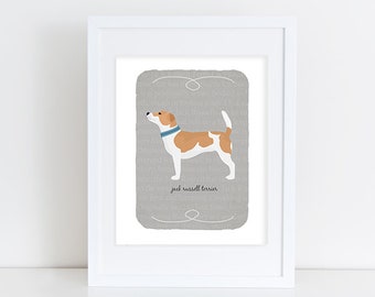 Jack Russell Terrier Custom Dog Art Print