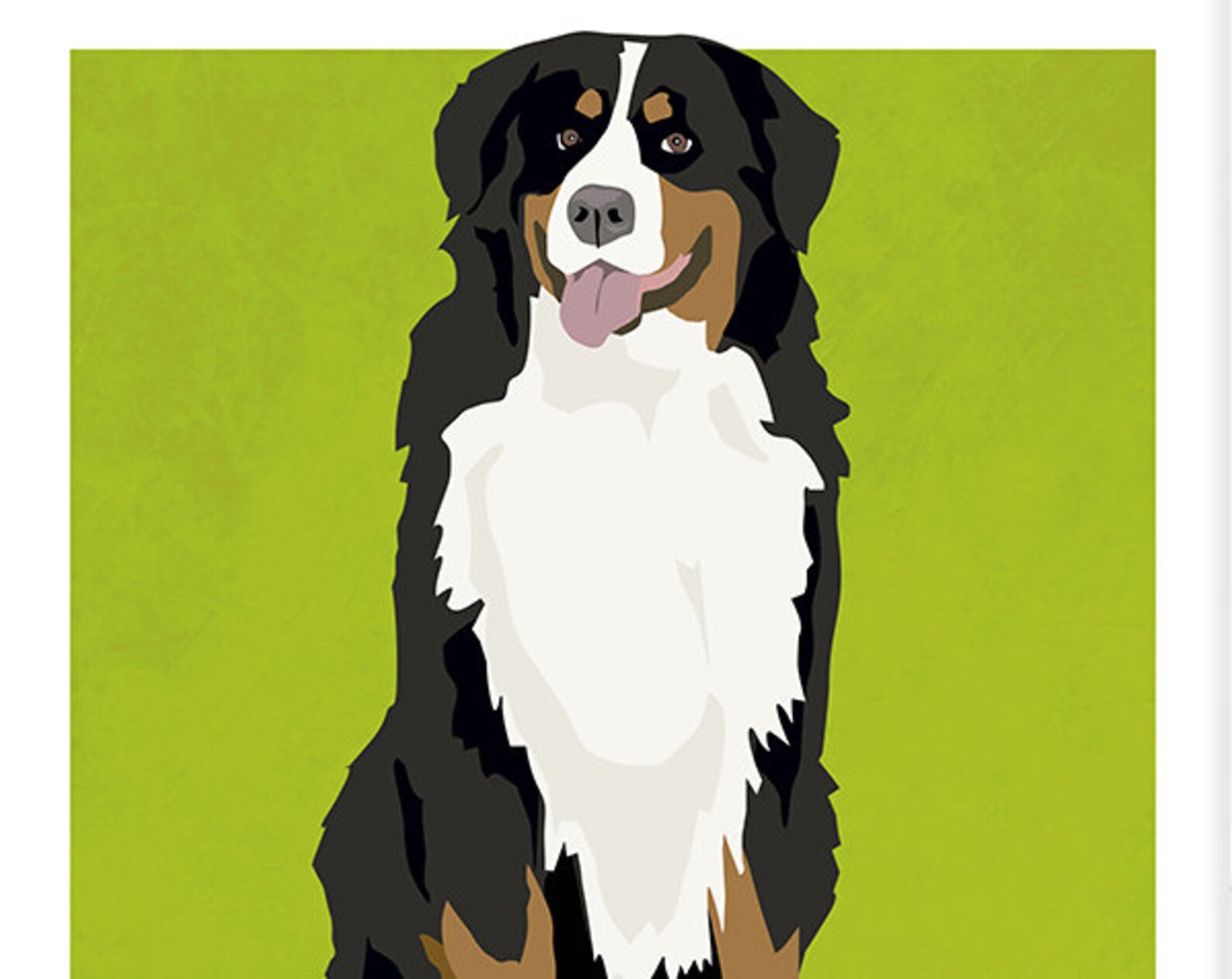 Bernese Mountain Dog Art Print Custom Dog Art - Etsy