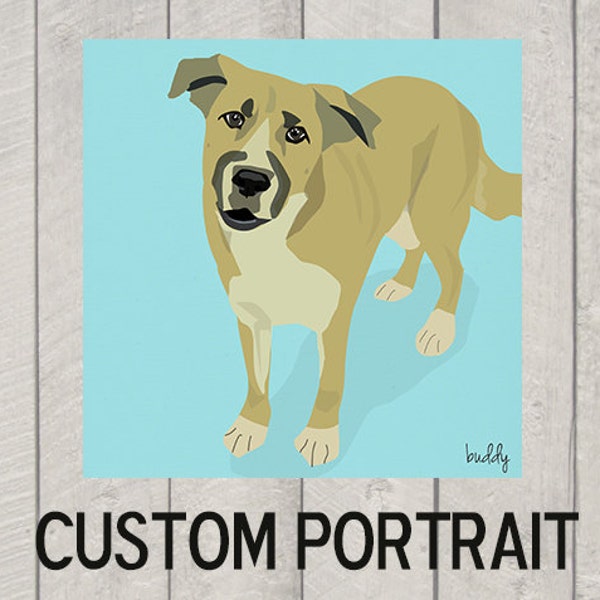 Custom Dog Portrait - Modern Dog Art