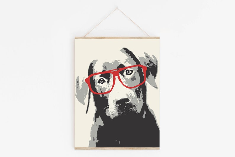 Lab Art Print Modern Dog Art image 1