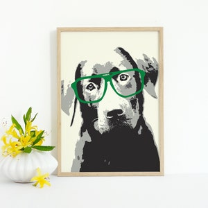 Lab Art Print Modern Dog Art image 2