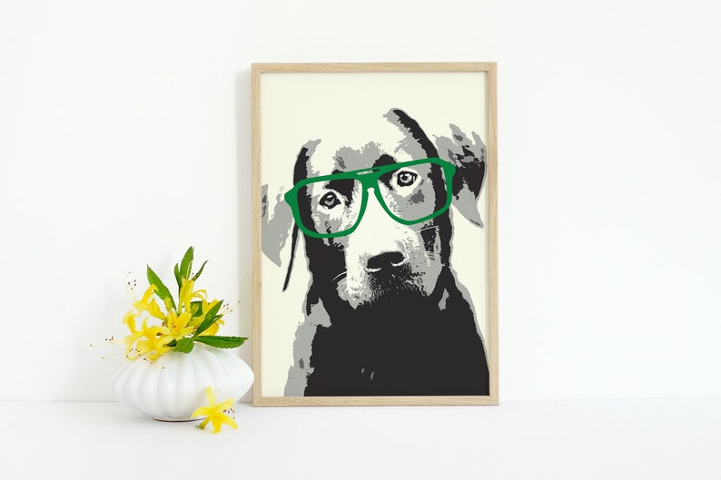 Lab Art Print Modern Dog Art image 2