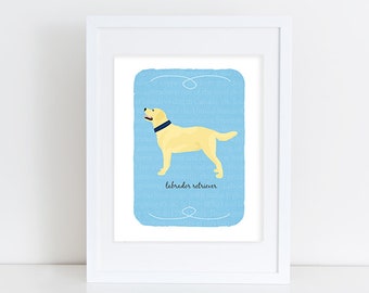 Yellow Lab Custom Dog Art