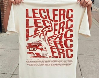 Camiseta de carreras de Charles Leclerc F1, camiseta vintage de Fórmula 1 Comfort Colors®, camiseta de la Scuderia, regalo para aficionados a la F1