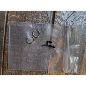 Small Silver Tone Sleeper Huggie Hoop Earrings Endless Mini Piercing Loops 10mm