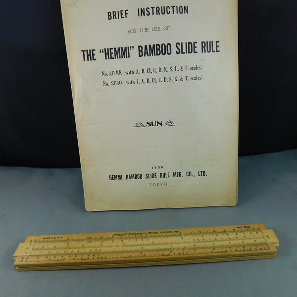 Slide Rule Book Etsy