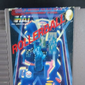 ROLLERBALL Nintendo NES 1985 Japan RARE 3 Screw Back Grey Authentic original Cartridge