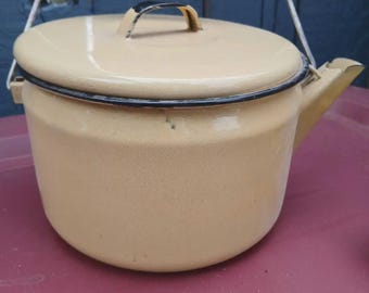 Vintage Tea Kettle enamel camping