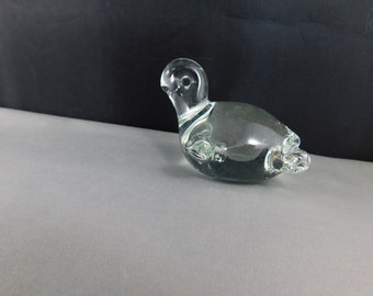 Vintage Murano Art Glass Turtle Figurine Paperweight Clear