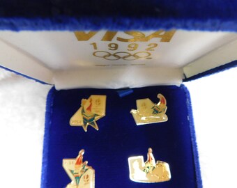 Winter olympics Albertville 1992 ski IBM lapel pin - Le Collector