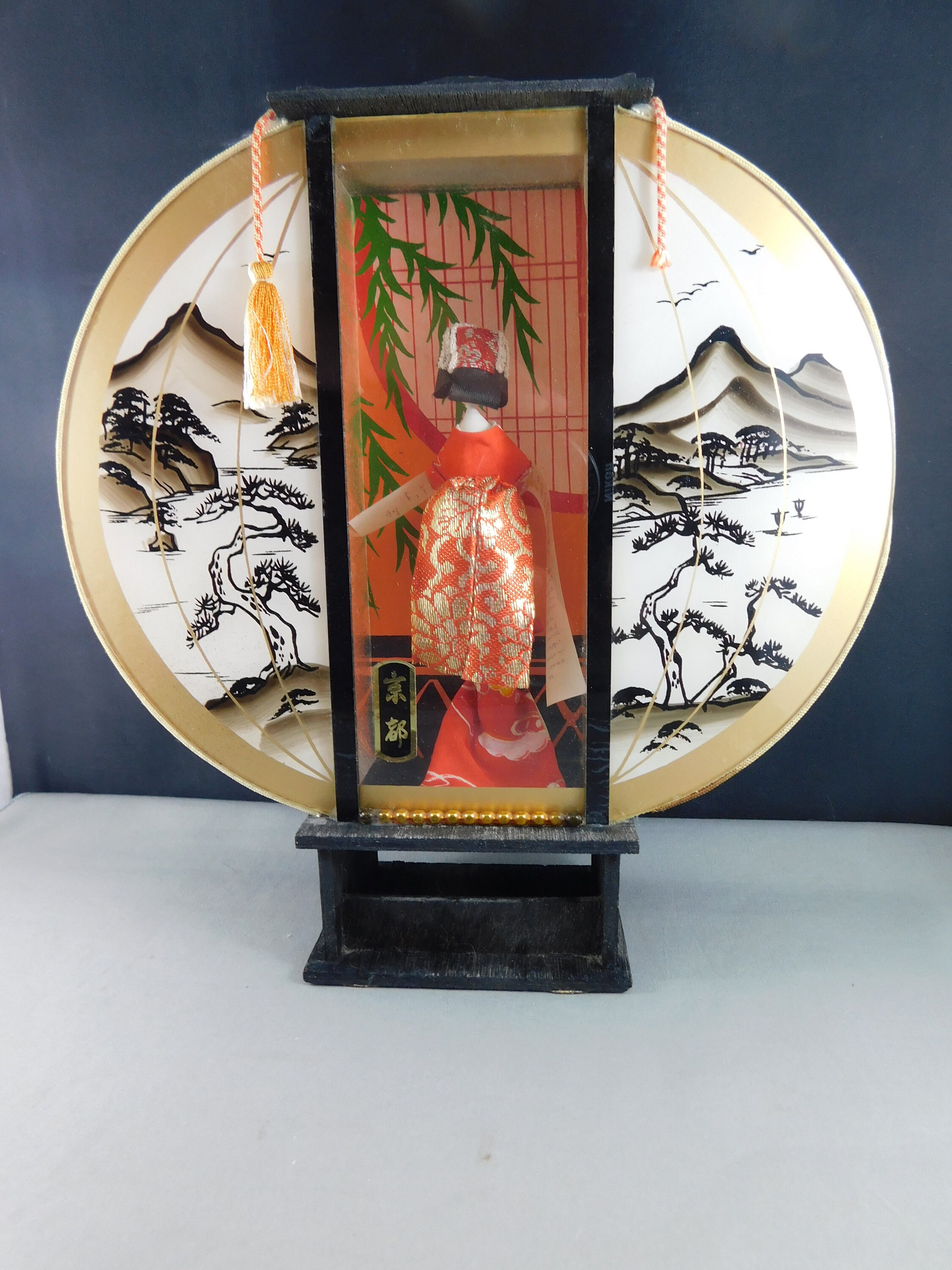 Vintage Japanese Geisha W/scroll Diorama Mt Fuji Diorama RARE - Etsy