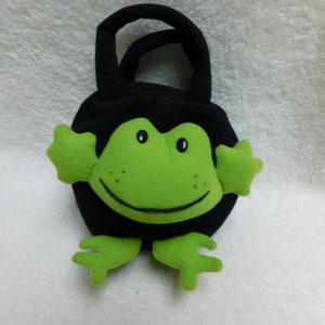 Kids plush toy purse - frog