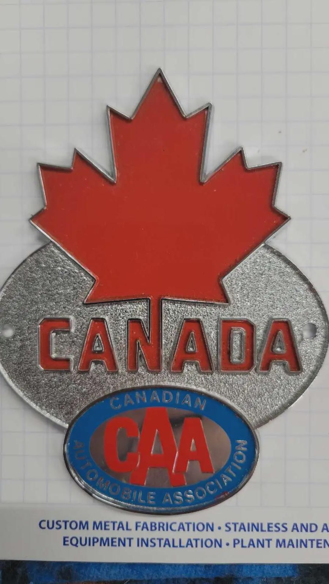 Canada CAA Canadian Automobile Association Emblem Membership Rare NOS ...