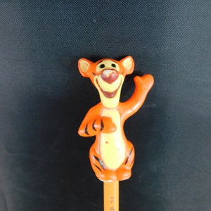 Vintage Disney Pencil Topper Tigger Pencil/Pen Topper PVC Figures Vintage
