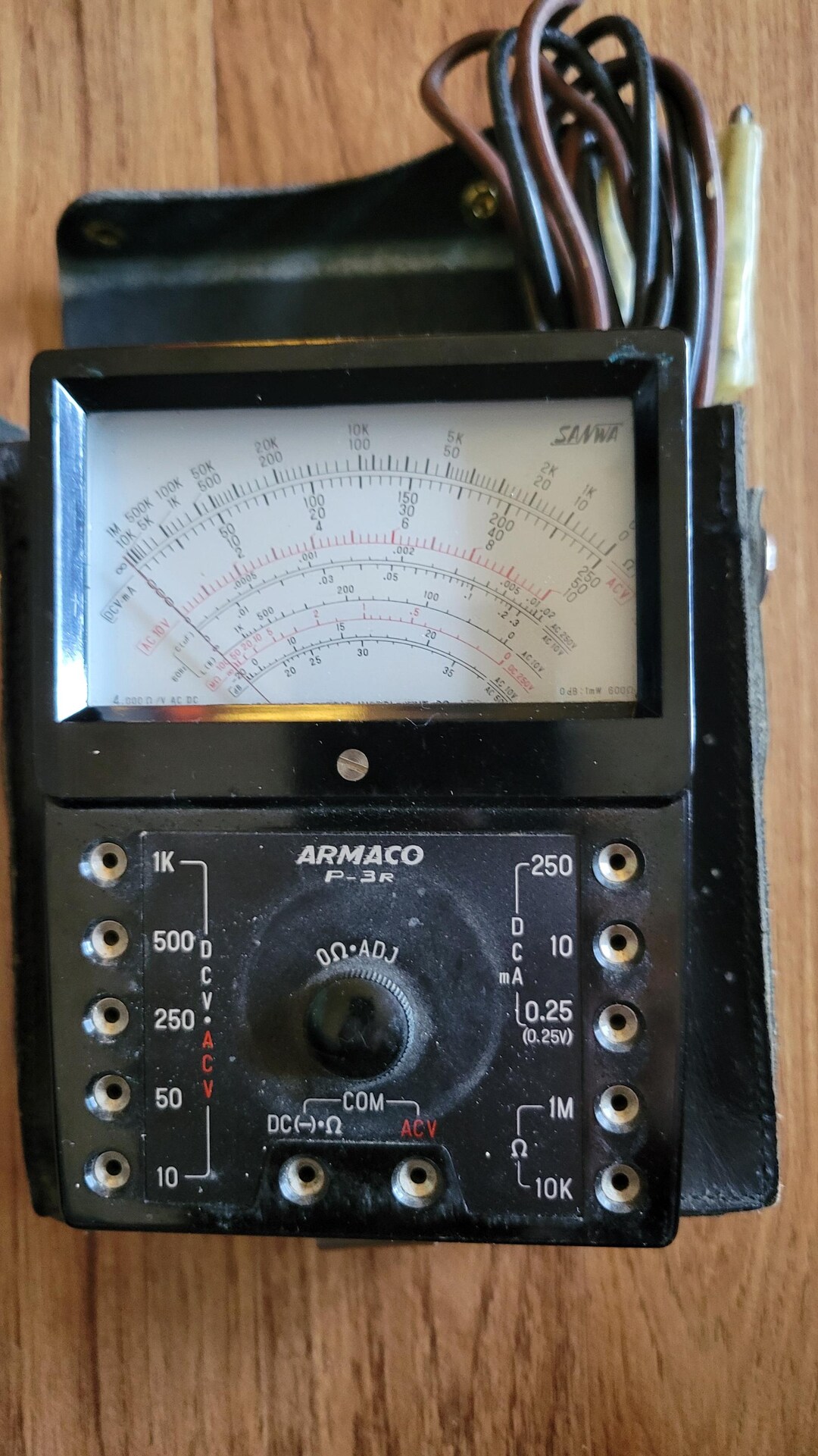 Vintage Armaco P3R Meter SANWA Tested an Working Has Original Case and