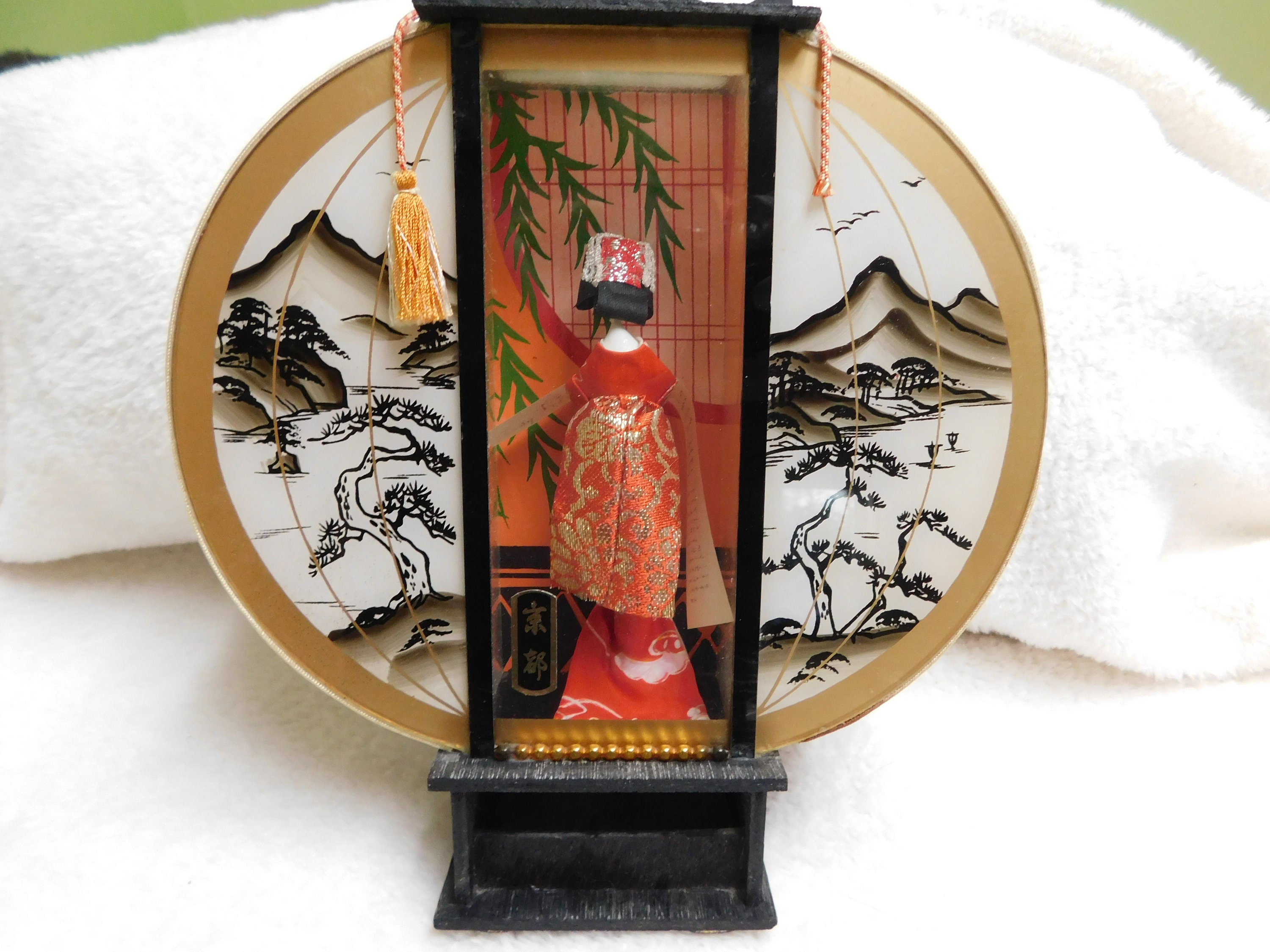 Vintage Japanese Geisha W/scroll Diorama Mt Fuji Diorama RARE - Etsy