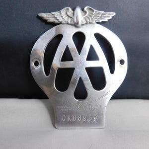 Vintage AA Automobile Association LONDON Auto Car Badge Emblem 0K68959 RARE