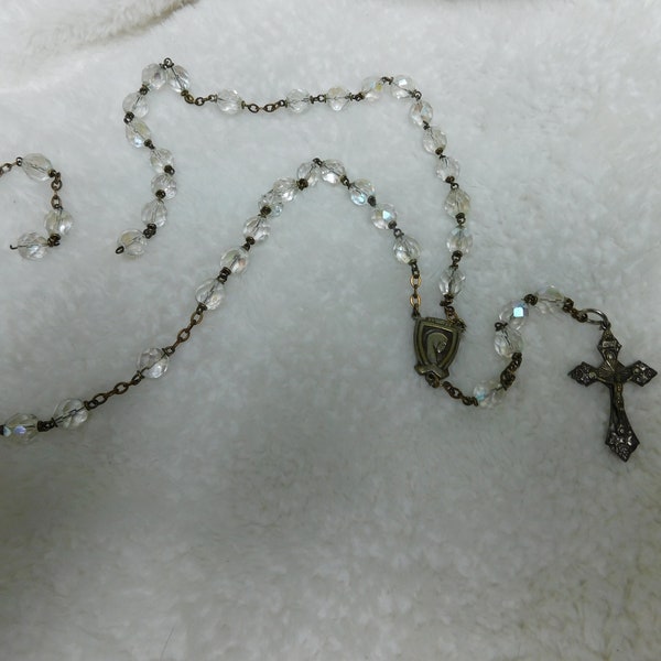 Vintage Rosary Aurora Borealis - Italy