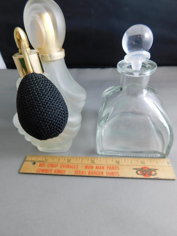Set of 3 Vintage Glass Perfume Bottles View 5