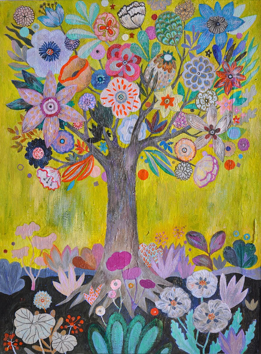 Tree of Life AMBER TREE Signed Fine Art Print - Etsy UK