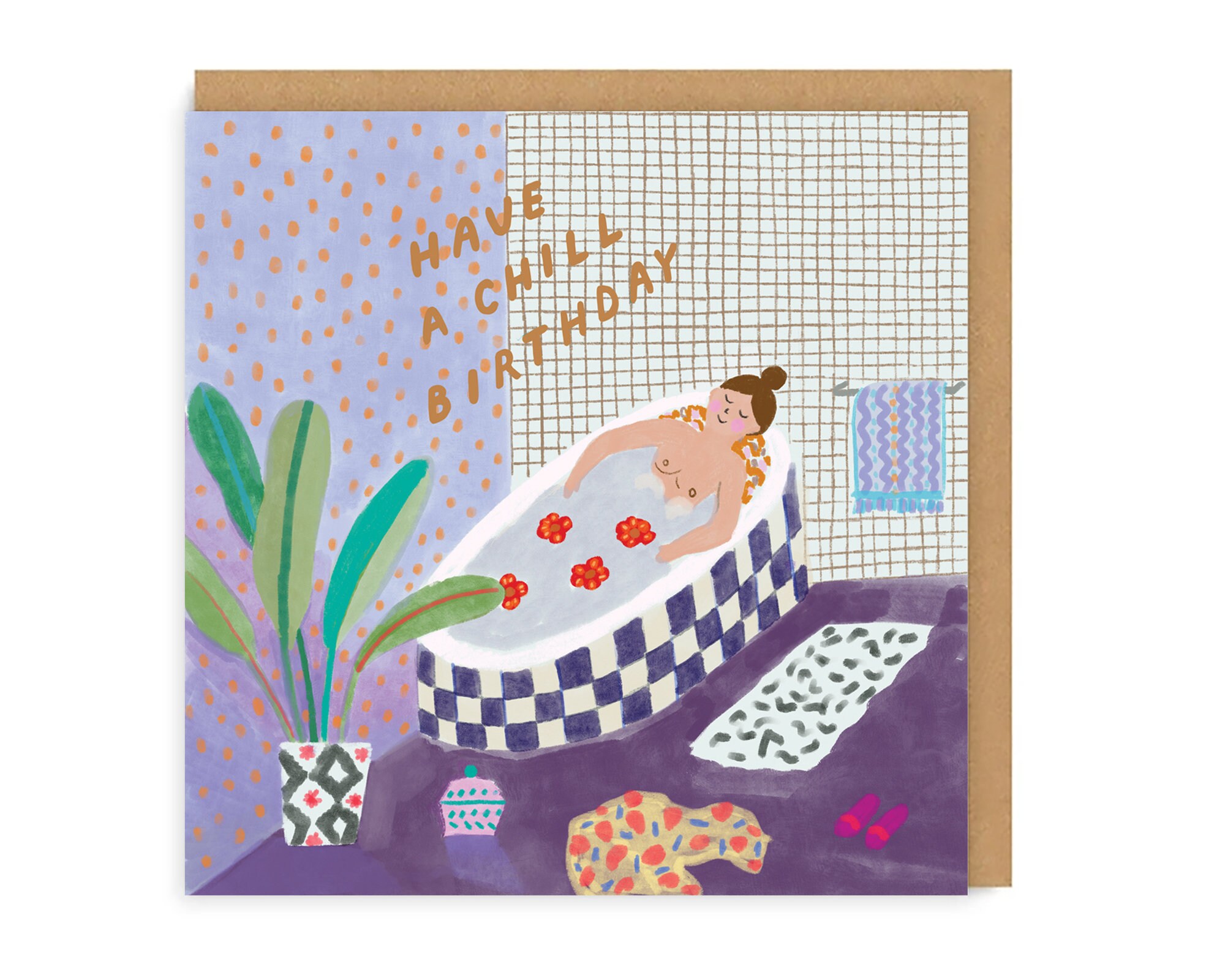 Bath Birthday Card | Etsy