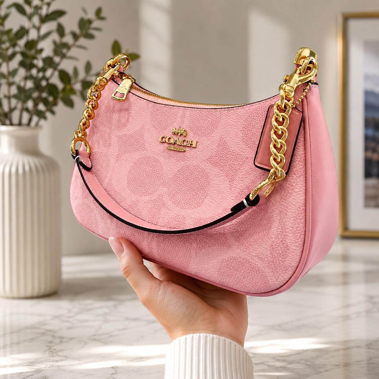 Powder Pink Coach Purse - Etsy