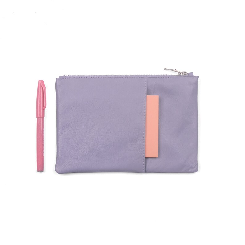 ROSE Leather Planner Pouch / Accessory Organizer Pouch Bag. Etsy