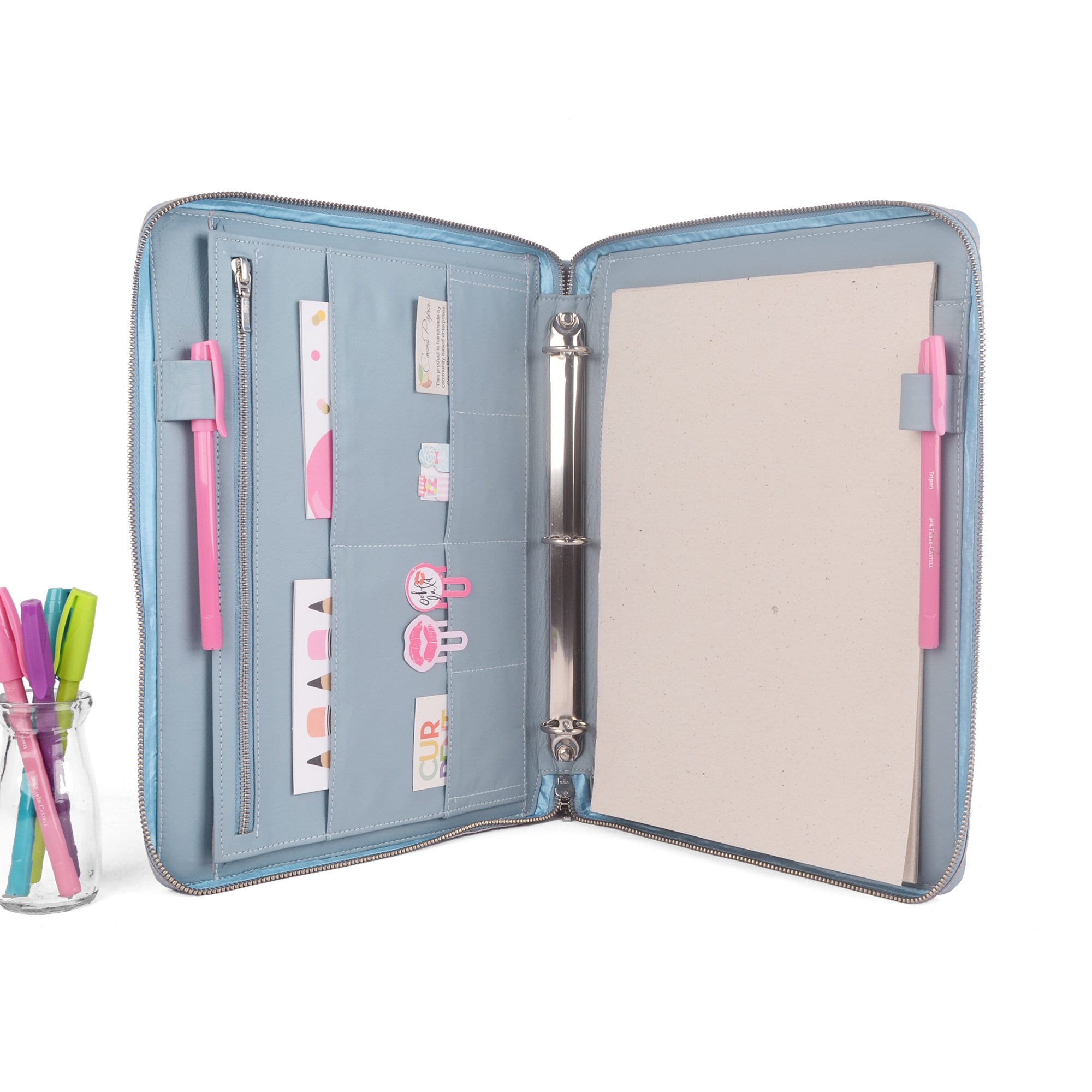 ORIGINAL Zippered A4 & USA Letter Size Leather Ring Binder Organizer. Lots  of Colors - Etsy
