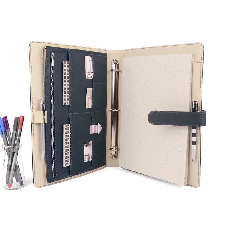 ORIGINAL A4 Leather Ring Binder Planner / Organizer 3 or 4 Etsy