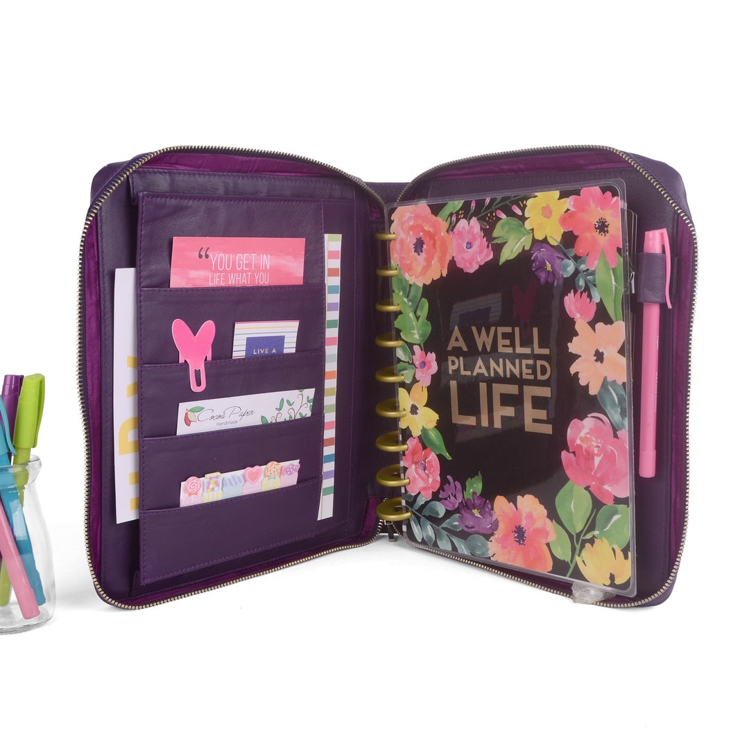 GRACE Zippered Planner Cover for Coil Bound / Discbound Planners Like