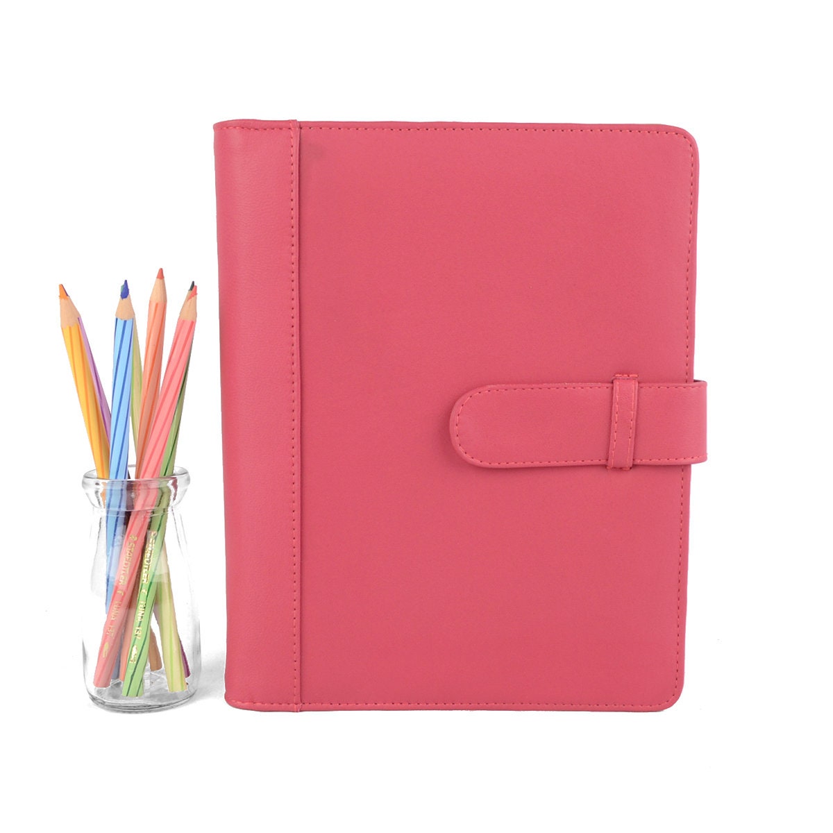 Coach, Office, Coach Red Patent Leather Zippered 6x8 Planner Agenda  Notepad Holder