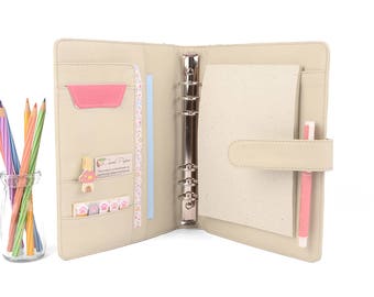 Ring Bound Pu Eatherette Leather Organizer Diary, A5