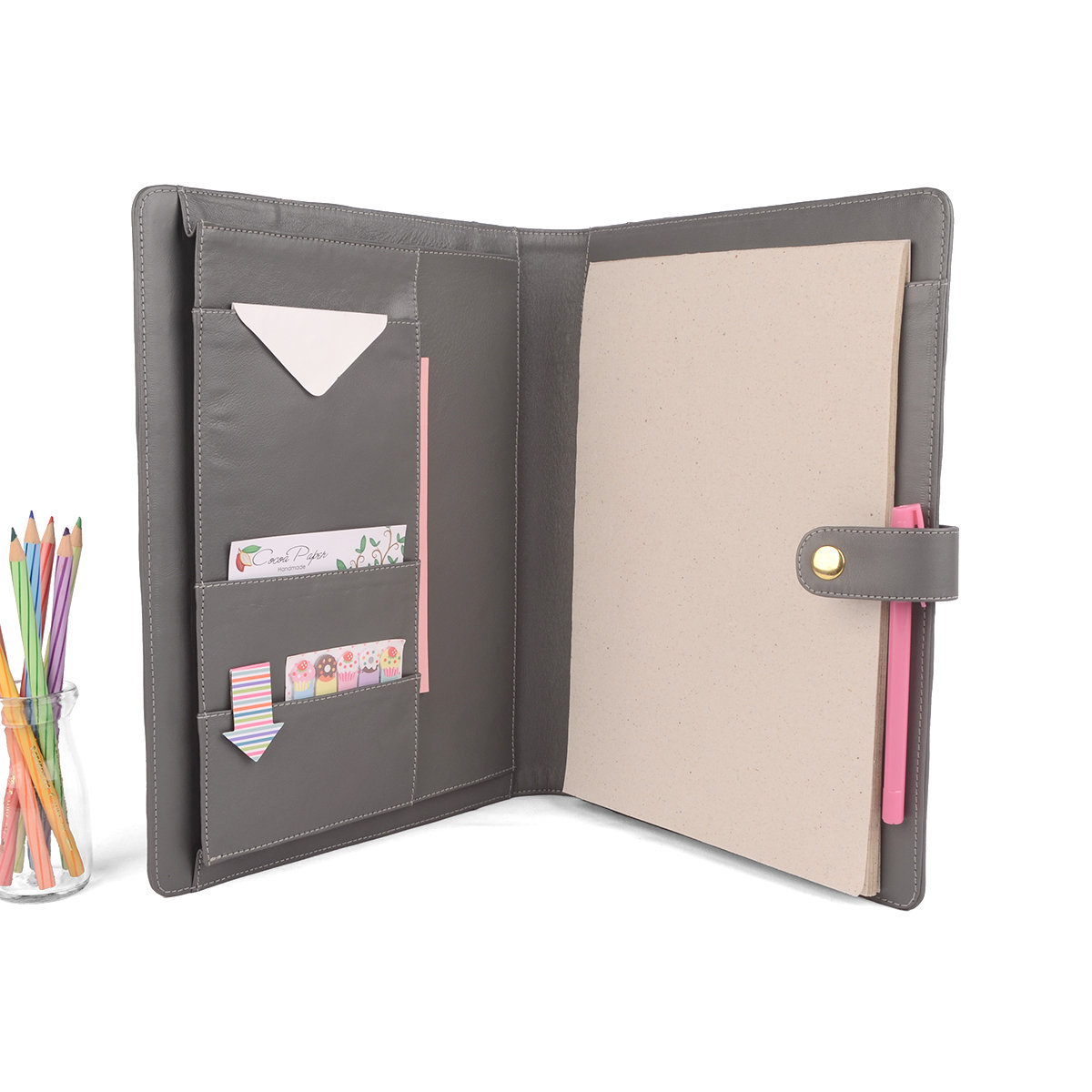 Leather Binder 4-Ring, fit 4 hole A4 refill paper, Leather portfolio, -  Extra Studio