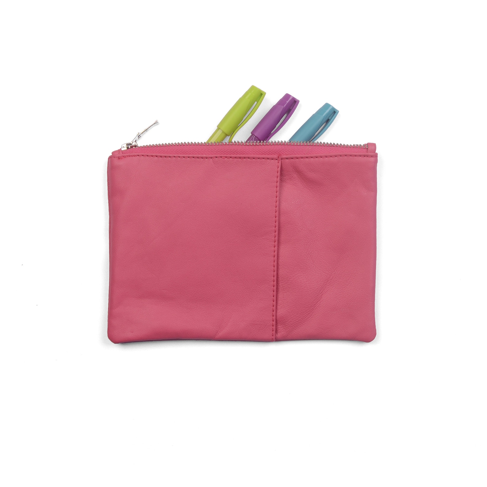 ROSE Leather Planner Pouch / Accessory Organizer Pouch Bag. Etsy