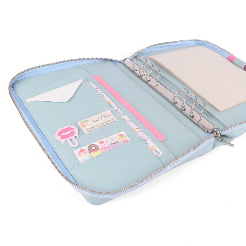 CLASSIC Zippered A5 Leather Ring Binder Planner 6 Ring Etsy