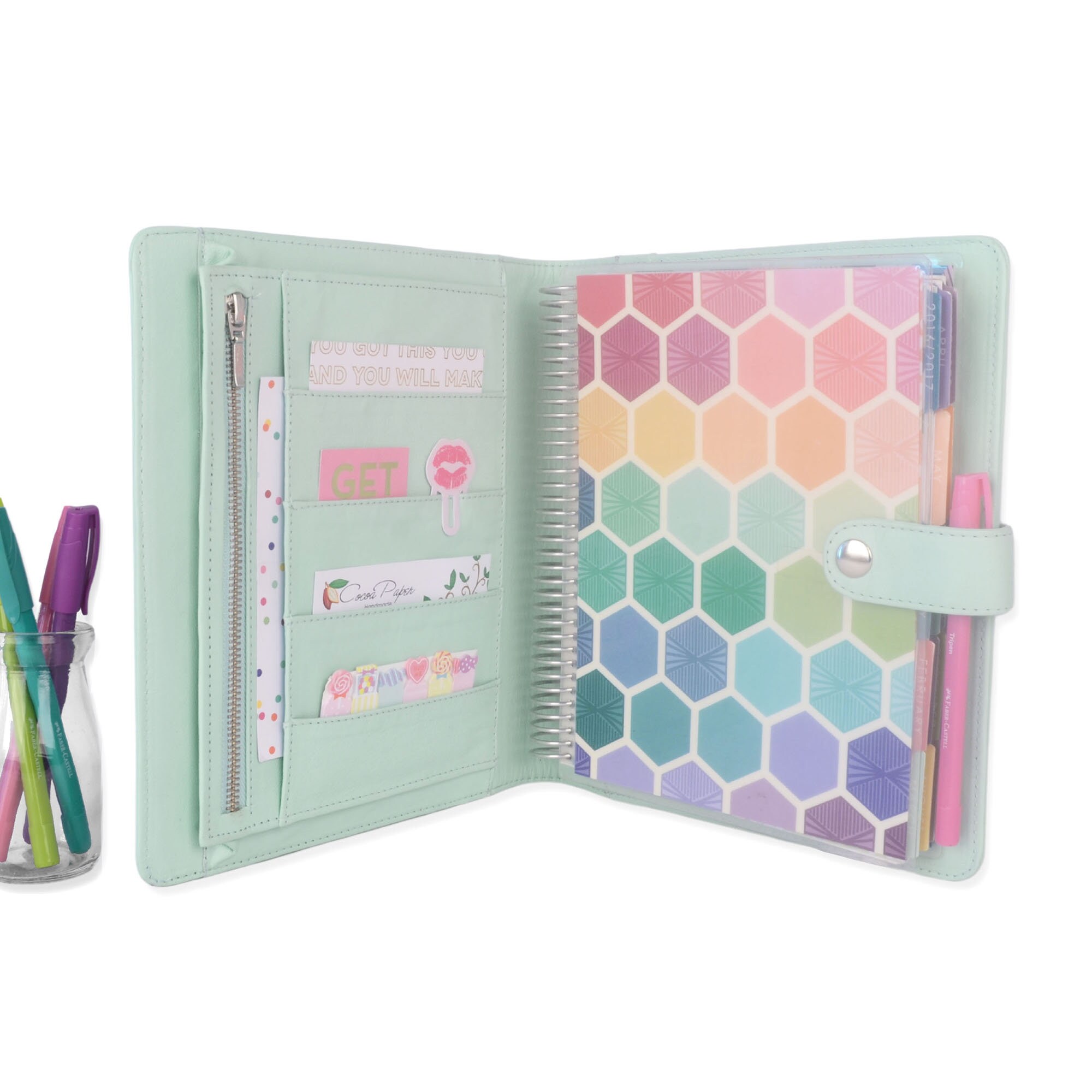 AVA- Zippered Planner Cover for Coil Bound / Discbound Planners