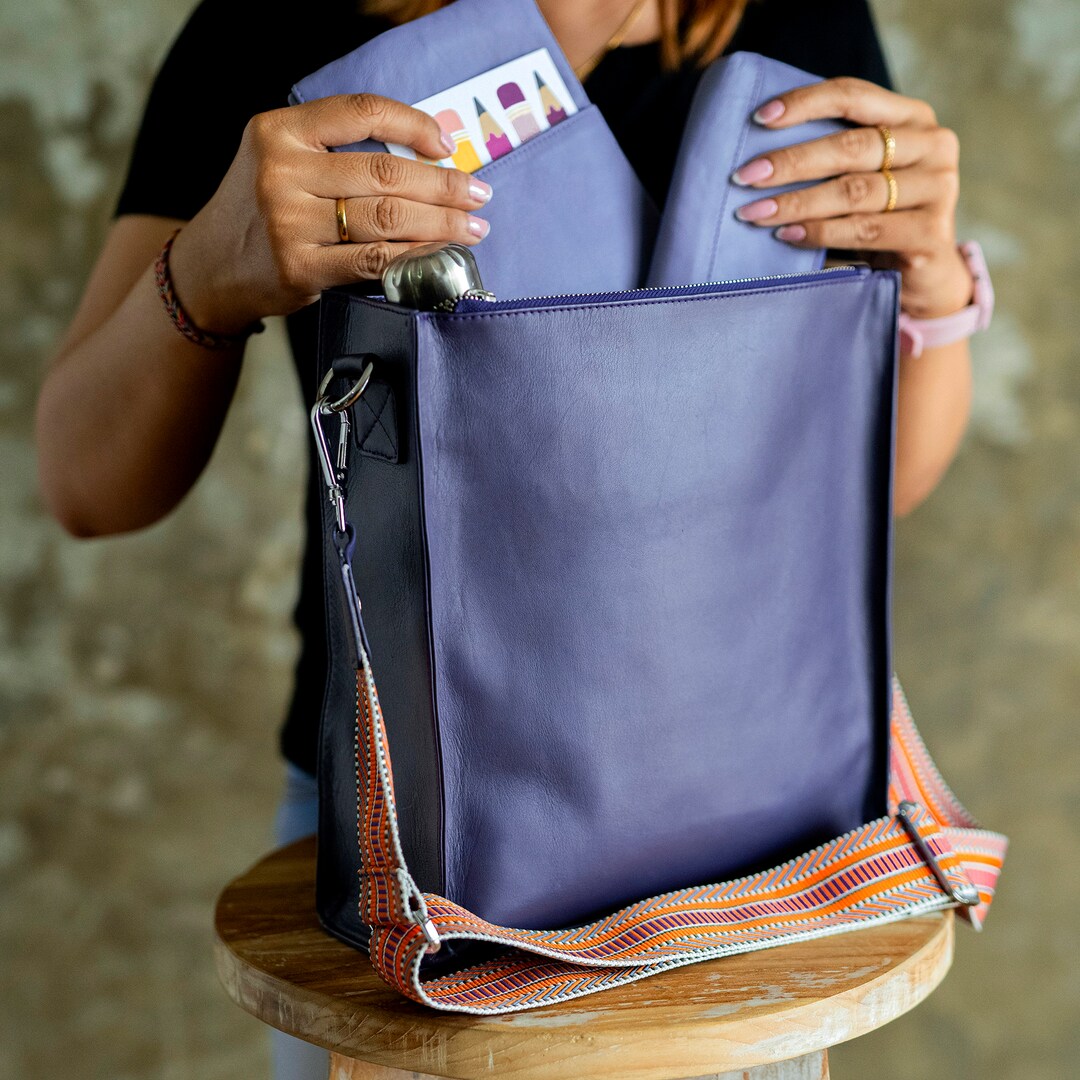 LEXI Leather Planner Tote Bag / Shoulder Bag / Planner Bag. Etsy