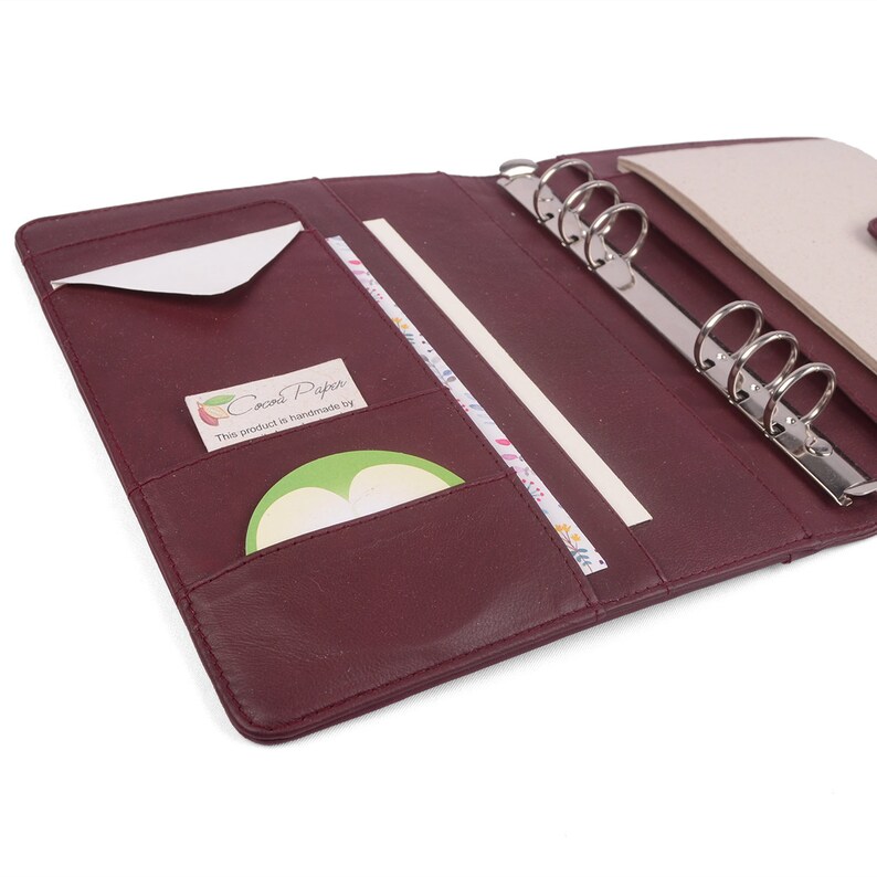 CLASSIC A5 Lederen Ring Binder Planner 6 Ring Veel zakken Etsy Nederland