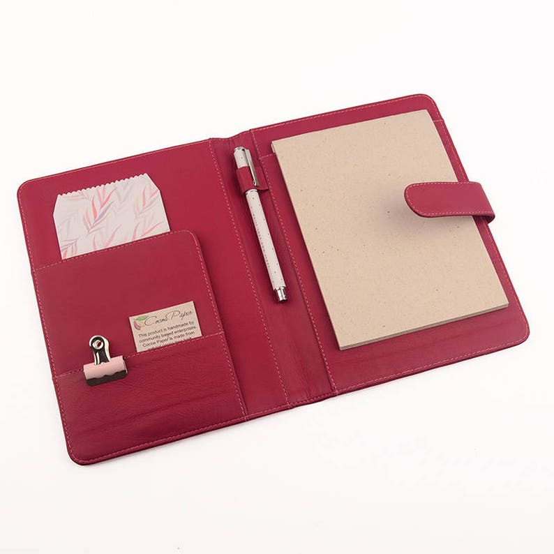A5 Leather PadFolio / Portfolio / Note Pad Holder Etsy