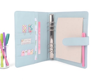 30 Pack 2 Types Include Zipper Bag and Business 3-Card Storage Bag Translucent Plastic 6 Holes Loose Leaf Bags A6 Notebook Refills Filler Organizer 