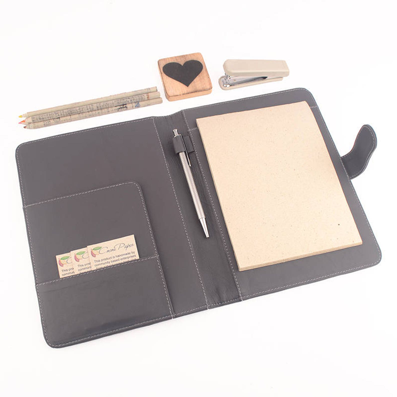 A5 Leather PadFolio / Portfolio / Note Pad Holder. Etsy