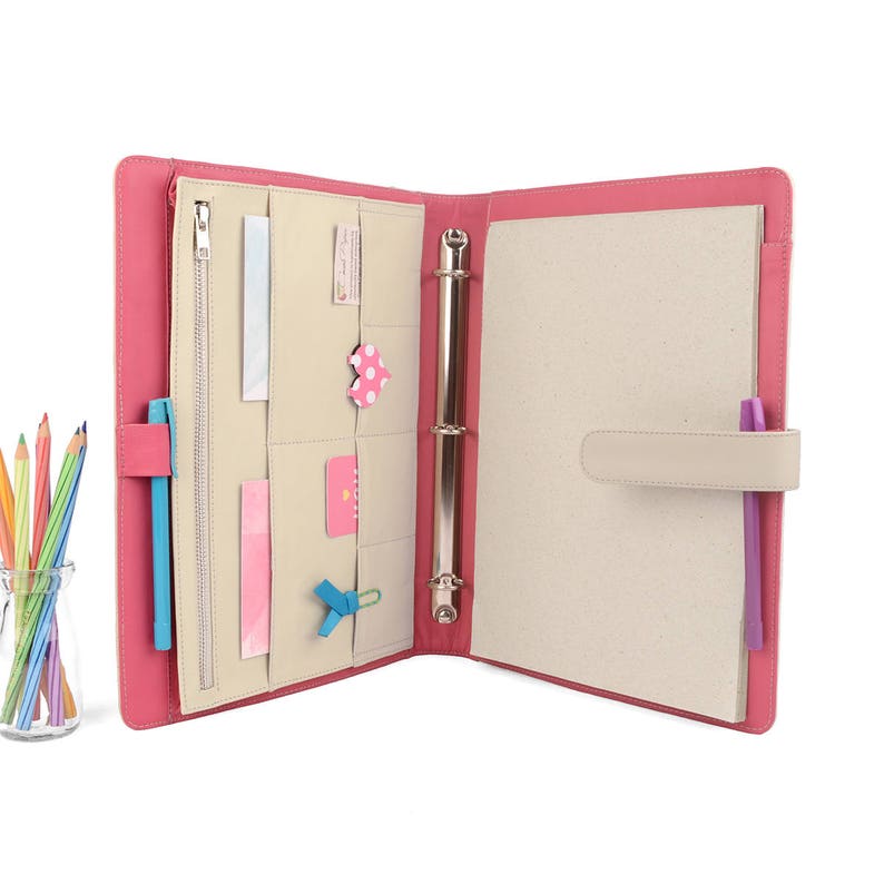 ORIGINAL A4 Leather Ring Binder Planner / Organizer 3 or 4 Etsy