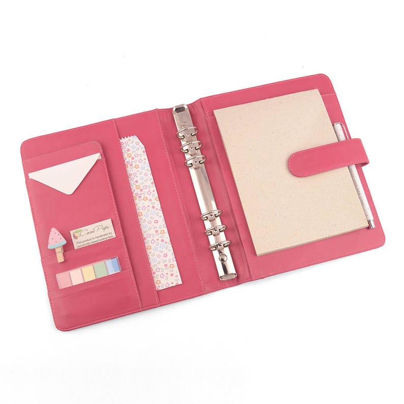 CLASSIC A5 Leather Ring Binder Planner 6 Ring Lots of Etsy