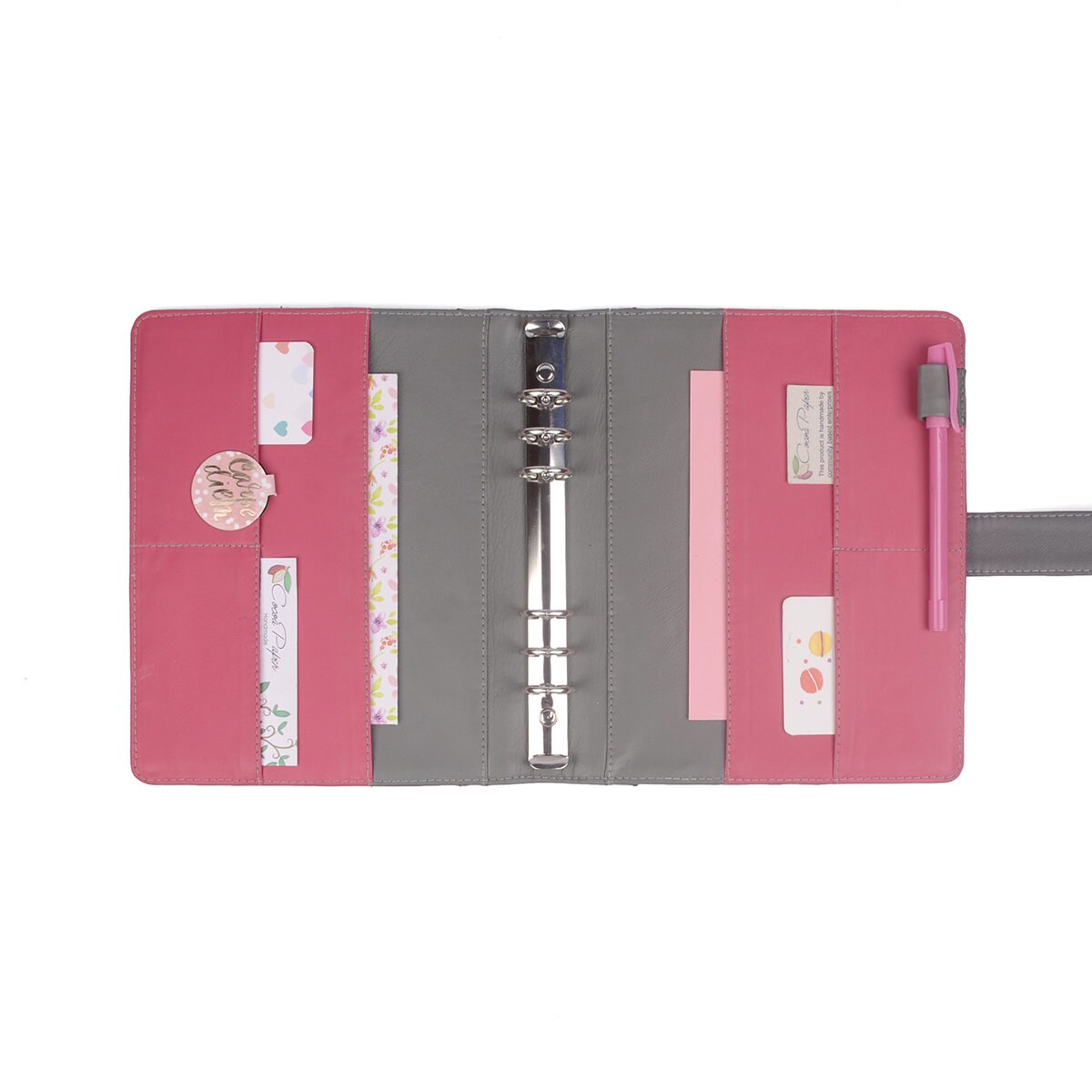 CREW A5 Leather Ring Binder Planner 6 Ring Lots of Etsy