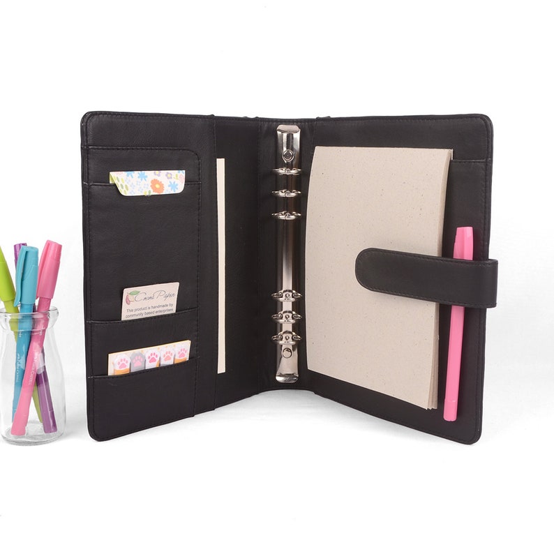 CLASSIC A5 Leather Ring Binder Planner 6 Ring Lots of Etsy